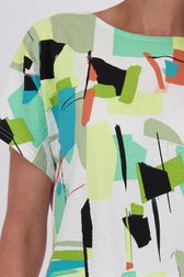 Blouse blanche avec imprimé coloré de Claude Arielle pour Femmes