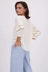 Le dos de Blouse blanche en tissu froissé élégant de JDY pour Femmes