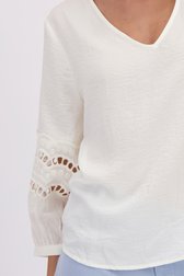 Détail de Blouse blanche en tissu froissé élégant de JDY pour Femmes