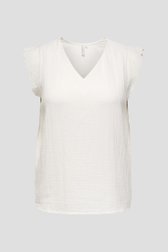 Photo produit 1 de Blouse blanche sans manches avec un effet tetra de ONLY Carmakoma pour Femmes