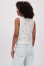 Blouse blanche sans manches de Louise pour Femmes