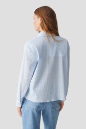 Blouse bleu clair à motif rayé blanc de Opus pour Femmes