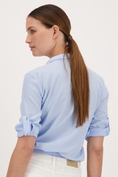 Blouse bleu clair avec poches de poitrine de More & More pour Femmes