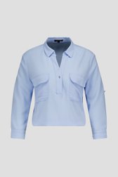 Blouse bleu clair avec poches de poitrine de More & More pour Femmes