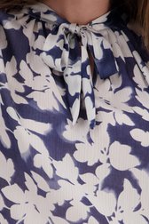 Blouse bleu foncé à fleurs blanches de D'Auvry pour Femmes
