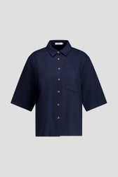 Photo produit 1 de Blouse bleu marine en lin de Liberty Island pour Femmes