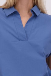 Détail de Blouse bleue à col en V de Liberty Island pour Femmes