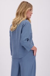 Le dos de Blouse bleue à manches 3/4 de Libelle pour Femmes
