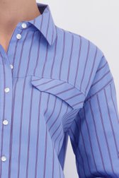 Détail de Blouse bleue à rayures bordeaux de JDY pour Femmes