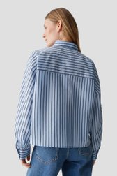 Le dos de Blouse bleue à rayures de Opus pour Femmes