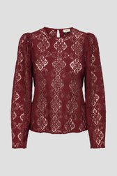 Photo produit 1 de Blouse bordeaux avec dentelle de JDY pour Femmes