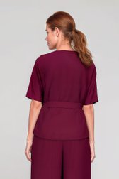 Le dos de Blouse bordeaux avec lien à nouer de D'Auvry pour Femmes