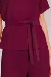 Détail de Blouse bordeaux avec lien à nouer de D'Auvry pour Femmes