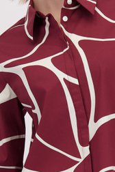 Détail de Blouse bordeaux et blanche de D'Auvry pour Femmes