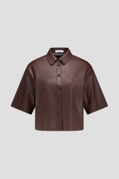 Photo produit 1 de Blouse brun effet cuir de D'Auvry pour Femmes