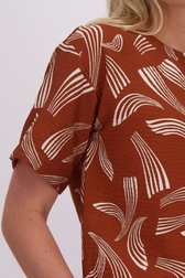 Détail de Blouse couleur rouille à l'aspect soyeux de Liberty Loving nature pour Femmes