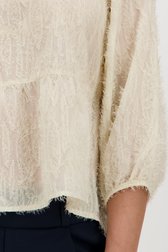 Blouse crème à texture effilochée de JDY pour Femmes