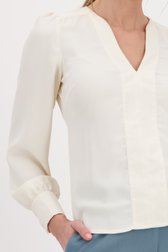 Blouse écrue à col en V de AC by Annelien Coorevits pour Femmes