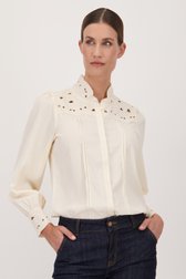 Blouse écrue à encolure brodée	 de D'Auvry pour Femmes