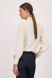 Blouse écrue à encolure brodée	 de D'Auvry pour Femmes