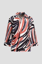 Photo produit 1 de Blouse écrue à imprimé graphique orange de Claude Arielle pour Femmes