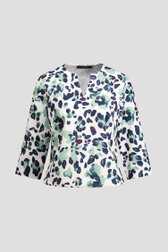 Photo produit 1 de Blouse écrue à imprimé vert de Claude Arielle pour Femmes