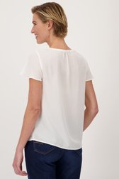 Blouse écrue à manches courtes papillon de Claude Arielle pour Femmes