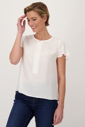 Blouse écrue à manches courtes papillon de Claude Arielle pour Femmes