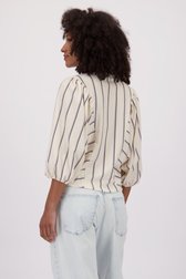 Blouse écrue à rayures et manches chauve-souris de Louise pour Femmes