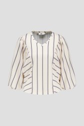 Blouse écrue à rayures et manches chauve-souris de Louise pour Femmes