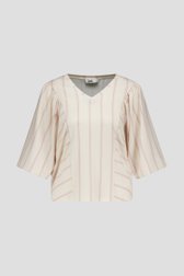 Blouse écrue avec accent rose clair de Louise pour Femmes