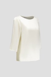 Photo produit 3 de Blouse écrue brillante avec détails dorés de D'Auvry Studio pour Femmes