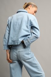 Le dos de Blouse en denim bleu clair de Liberty Island Denim pour Femmes