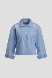 Photo produit 1 de Blouse en denim bleu clair de Liberty Island Denim pour Femmes