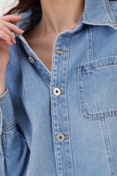 Blouse en denim bleu de Geisha pour Femmes