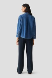 Blouse en denim bleu marine de Opus pour Femmes