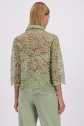 Le dos de Blouse en dentelle vert clair de D'Auvry pour Femmes