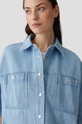 Blouse en jean bleu à manches 3/4	 de Opus pour Femmes