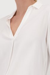Blouse fine blanche à taille élastiquée de Liberty Island pour Femmes