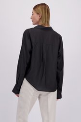 Achterkant van Blouse in antraciet door D'Auvry voor Dames