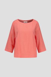 Blouse in koraal met 3/4 mouwen van Libelle voor Dames