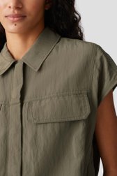 Blouse kaki à manches courtes de Opus pour Femmes