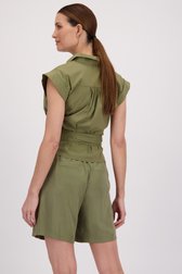 Blouse kaki avec nœud de More & More pour Femmes