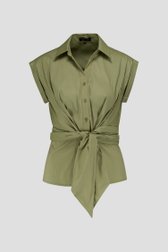 Blouse kaki avec nœud de More & More pour Femmes