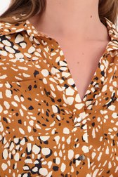 Blouse marron à imprimé beige de Diane Laury pour Femmes