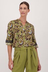 Blouse met bladerprint van More & More voor Dames