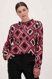 Blouse met geruite print van More & More voor Dames