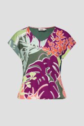 Blouse met groen-paarse print  van Libelle voor Dames
