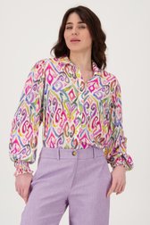 Blouse met kleurrijke aquarelprint van Geisha voor Dames