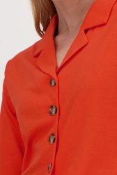 Blouse met korte mouwen in oranje-rood van Liberty Island voor Dames